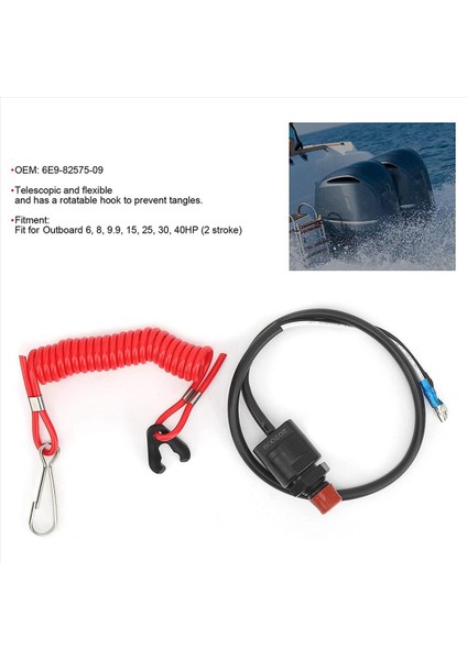 2x Dıştan Takma Anahtar Yamaha Tohatsu Tether Acil Durum Kill Stop Switch Güvenlik Tether Koruma (Yurt Dışından) fırsatları