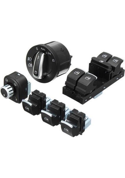 6pcs Pencere Ayna Far Anahtarı Seti 5nd 959 565A 5nd 959 857 5ND941431B Vw Golf Mk5 6 Jetta Mk5 Passat B6 Tiguan (Yurt Dışından) fırsatları