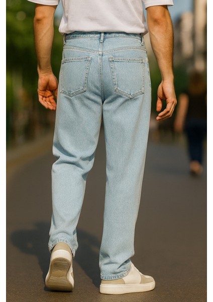Erkek Yüksek Bel Bol Kesim Baggy Loose Fit Jean PANTOLON-C352