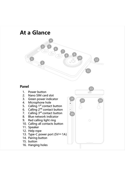 4g Lte Gsm Yaşlı Sos Düğmesi Acil Durum Alarm Yaşlı Bakım Avrupa Versiyonu (Yurt Dışından)