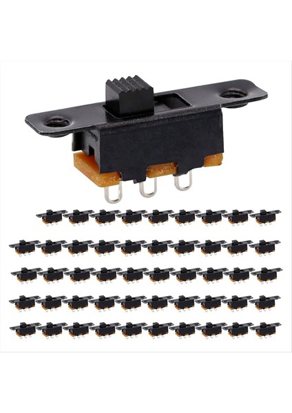Slayt Anahtarı Panel Montajı 3 Lehim Pabucu Açma/kapalı 2 Konum 50PCS (Yurt Dışından)