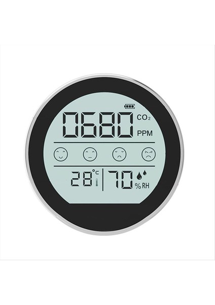 Hava Kalitesi Monitörü Co2 Metre Karbon Dioksit Dedektörü Ev Ofis Araç Gümüş Için Sıcaklık Nem Algılama (Yurt Dışından)