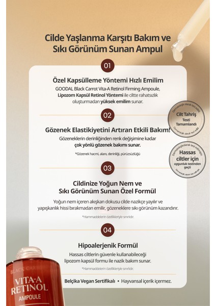 Black Carrot Vita - A Retinol Ampoule - Siyah Havuç Özlü Retinol Ampul