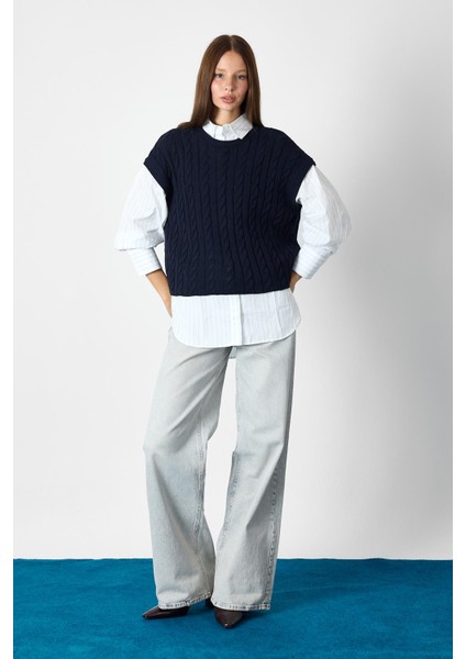 Lacivert Kazak modelleri