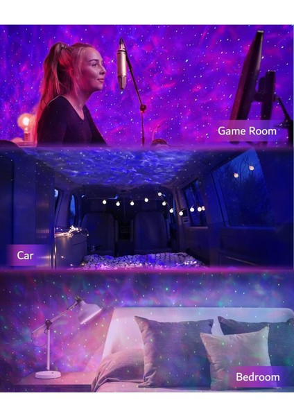 Dinozor Bluetooth Hoparlör Radyo Müzik Masa Gece Lambası Galaxy LED Projektör Işık Dinazor Yumurtası modelleri