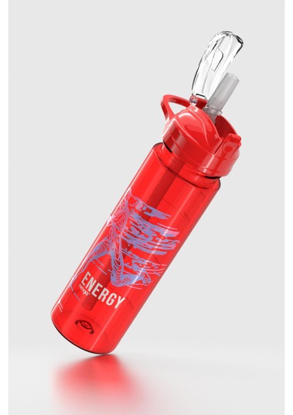 Falcon Spor Desenli 630 ml Pipetli Tritan Matara 912016 Kırmızı modelleri