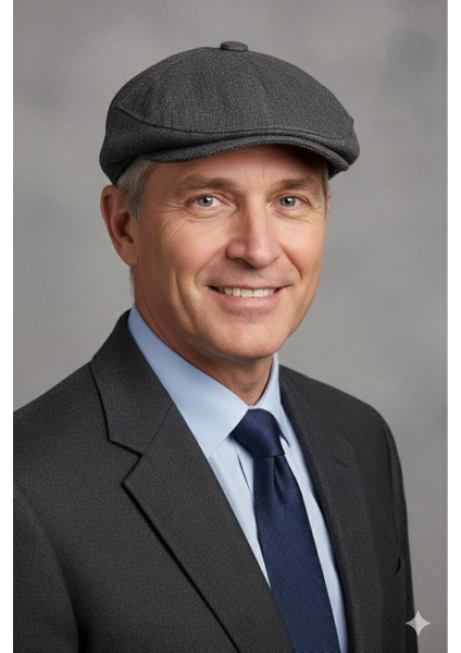 Düğmeli Klasik Kasket Kışlık Bosa Kumaş Şapka