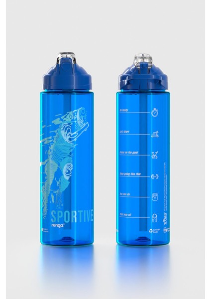 Falcon Spor Desenli 630 ml Pipetli Tritan Matara 912016 Mavi fiyatları