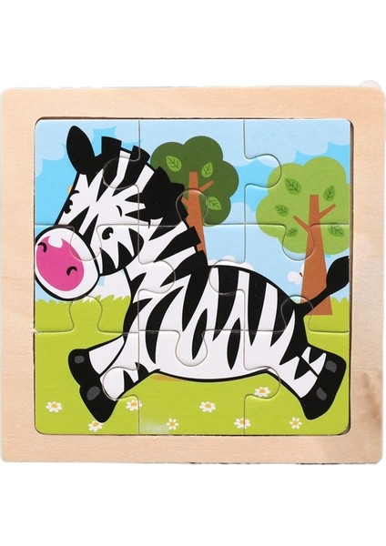 Bebek Erken Öğrenme Puzzle Oyuncakları Erken Çocukluk Montessori Aydınlanma Bilişsel Puzzle Tahtası Karikatür Ahşap Puzzle (Yurt Dışından)