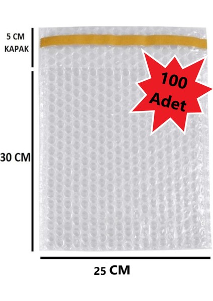 Balonlu Patpat Torba, Bantlı Baloncuklu Torba-Zarf 25Cm (En) X 30Cm (Boy) + 5Cm (Kapak) 100 Adet modelleri