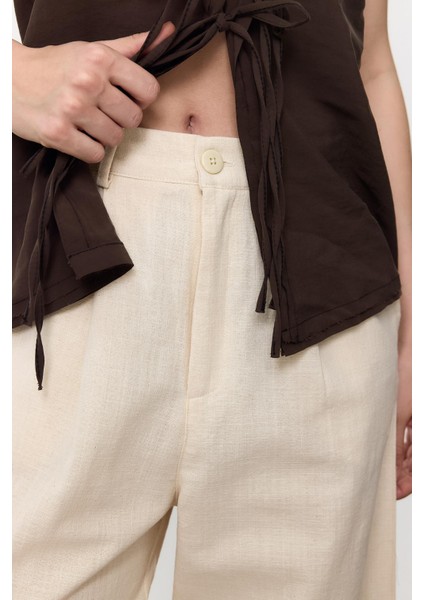 Bej %100 Cotton Dad Fit Pantolon indirimleri