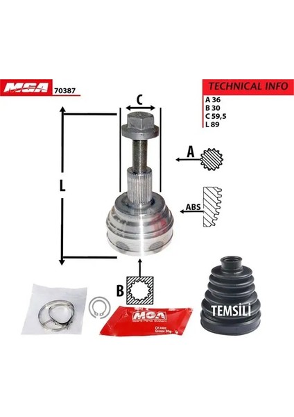 70387 Dis Aks Kafasi 1K0498099D