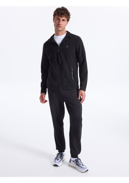 D5WM-SWT3301 Siyah Dik Yaka Basic Düz Erkek Polar Sweatshırt fırsatları