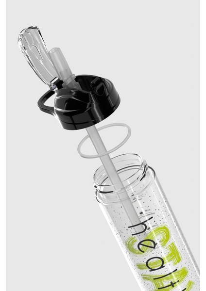 Falcon Stay Desenli 630 ml Pipetli Tritan Matara 912016 Siyah fırsatları