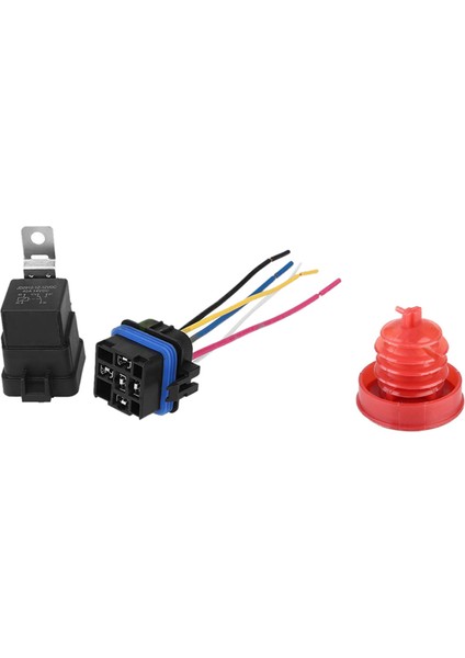 Entegre Otomobil Rölesi DC/12V 40A Otomatik Röle ve Soket 5 Pin ve Araç Hidrolik Direksiyon Pompası Rezervuar Kapak Fişi Kapak (Yurt Dışından)