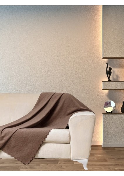 Vizon Şönil Çift Taraflı Çekyat Koltuk Örtüsü Şalı 175 x 215 cm