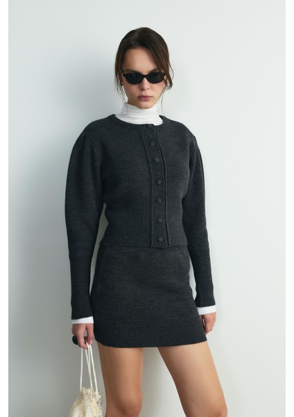 Füme Lucy Triko Hırka