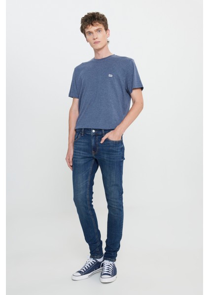 Pamuklu Skinny Fit Normal Bel Dar Paça Jeans Erkek Kot Pantolon L73615 6xt modelleri