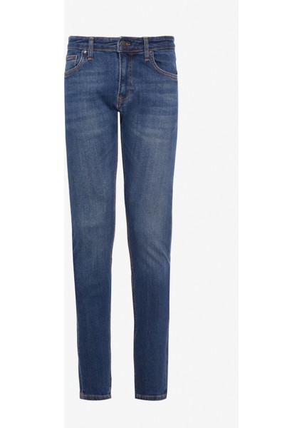 Pamuklu Skinny Fit Normal Bel Dar Paça Jeans Erkek Kot Pantolon L73615 6xt