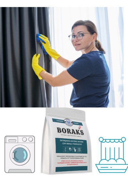 Boraks Katkılı Toz 681 G Tül Perde Temizleyici Deterjan fırsatları