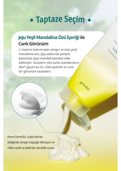 Tangerine Vita C Cleansing Foam - Yeşil Mandalina Özlü Aydınlatıcı Köpük Temizleyici