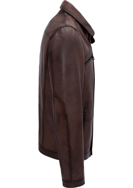 Kahve Hakiki Deri Erkek Hakiki Deri Mont - E25GRJ310613-202 modelleri