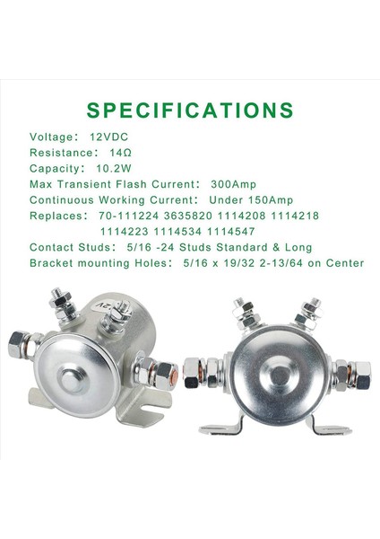 2x Max 300A Sürekli Duty Solenoid Röle 12V Dc Golf Arabaları Için Başlangıç Solenoid Vinç Denizde Rush (Yurt Dışından) indirimleri