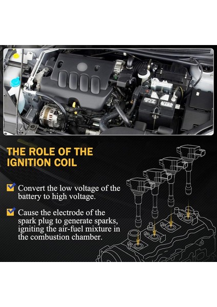 UF350 Nissan Altima Sentra X-Trail L4 2 5l Için Instrıtıon Bobi 22448-8H315 22448-8H310 22448-8H300 4 Pcs (Yurt Dışından) fiyatları