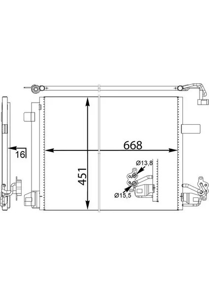 AC774000S Klima Radyatoru 7E0820411B 7E0820411C 7E0820411D