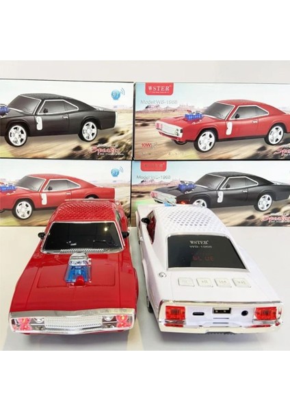 1968 Model Taşınabilir Klasik Araba Kablosuz Bluetooth Hoparlör Speaker 10 Watt Fm Radyo Sd Kart USB fırsatları