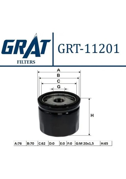 11201 Yag Filtresi 8200768927