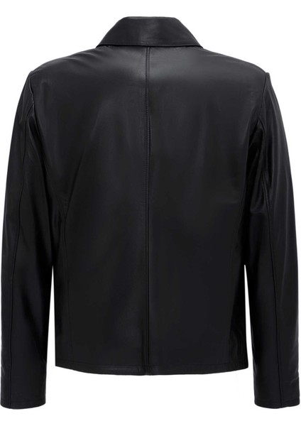 Siyah Hakiki Deri Erkek Hakiki Deri Mont - E25GRJ310620-Q3H fırsatları