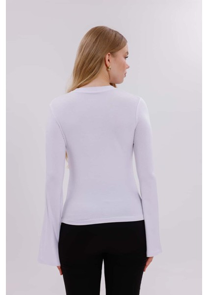 Kadın Ispanyol Kol Body - Beyaz modelleri