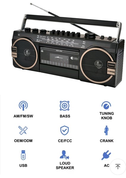 PX149BT Müzik Seti Fm Radyo USB Mp3 Player Kablosuz Hoparlör Bluetooth Retro Teyp Kaset Çalar