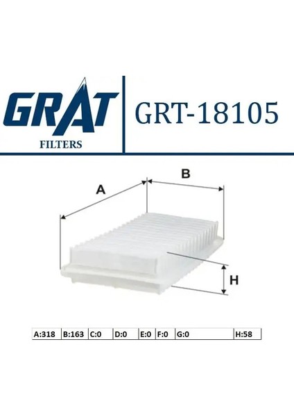 18105 Hava Filtresi 178010G010