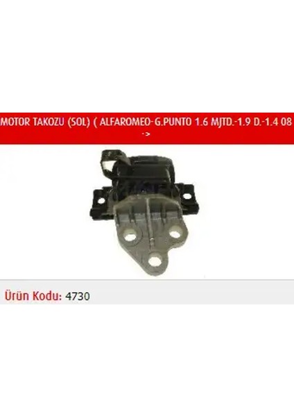 M4730 Motor Takozu (Sol) 50510782 5684209 5700655