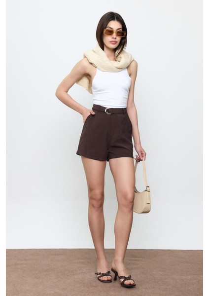 Kahverengi Kemerli Şort fiyatları
