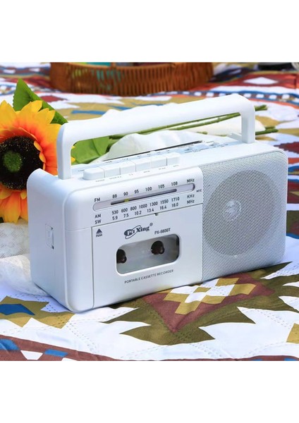 Taşınabilir Müzik Seti Kaset Çalar Fm Radyo USB Mp3 Player Bluetooth Hoparlör Retro Nostalji Radyo