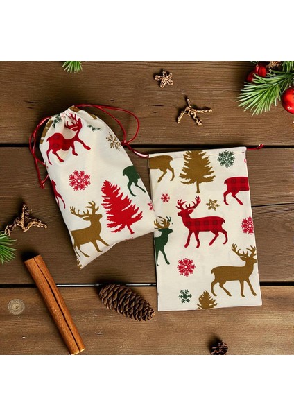 Hediye Paketi 20X30CM Yılbaşı Geyik Desenli Hediye Kesesi Kumaş fiyatları