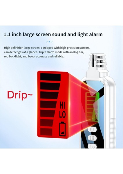 Gaz Dedektörü Taşınabilir Doğal Gaz Dedektörü Alarm Ses Metan Heksan LCD Ekranlı 2 Aaa Piller Ev B (Yurt Dışından) modelleri
