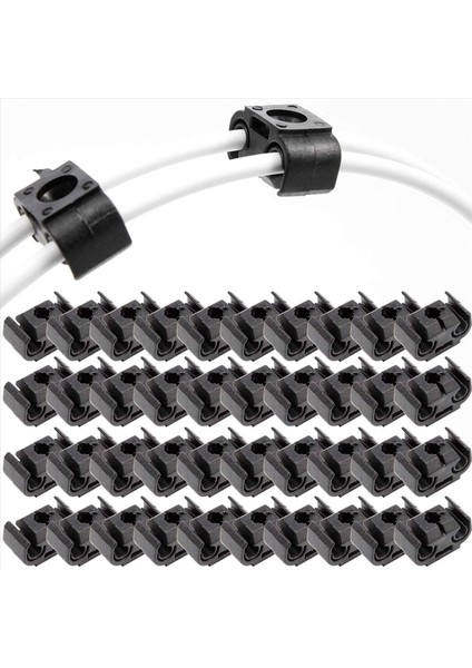 80PCS 2 Nokta Fren Borusu Hattı Tutma Klipsi Tutucu Braket 811611797 Çift Kanal Tabanı Fren Kablosu Klips 4 75MM Siyah (Yurt Dışından) fiyatları