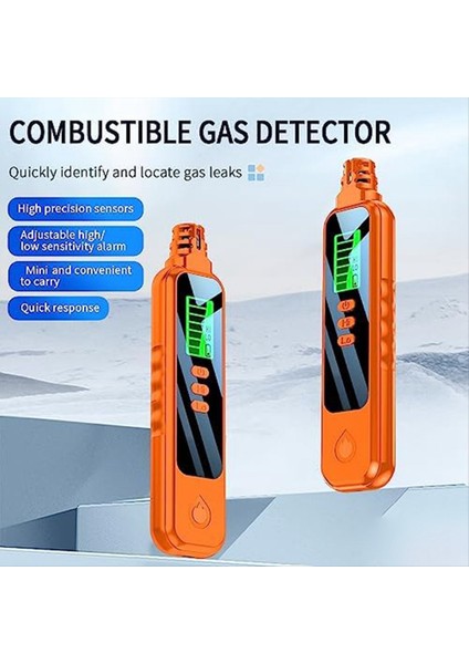 Gaz Dedektörü Taşınabilir Doğal Gaz Dedektörü Alarm Ses Metan Heksan LCD Ekranlı 2 Aaa Piller Ev A (Yurt Dışından) modelleri