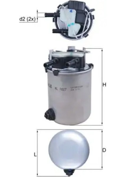 KL1027 Yakit Filtresi 164004EA1B 164006184R