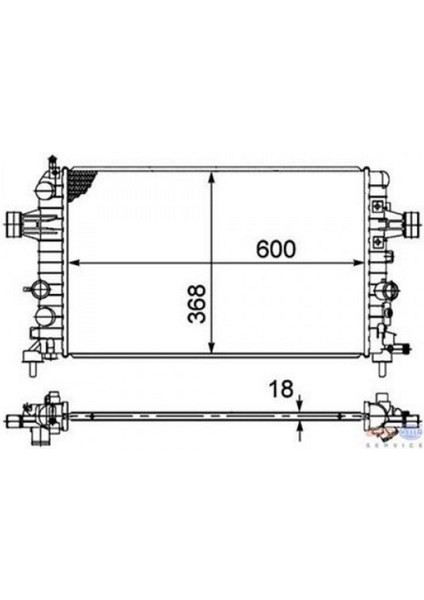 Xmpdby Radyatör Astra H- Zafira 1.6-1.8 (Ac+Klimasiz+Mek) (600X368X18)