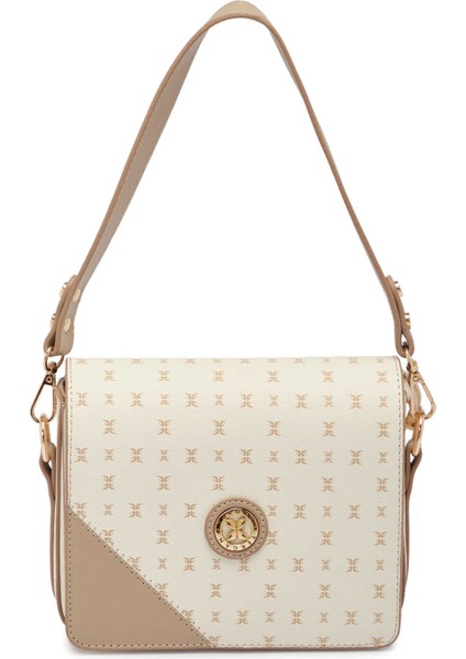 Bej Print Kadın Omuz Çantası - S1WPR0000807-U4A