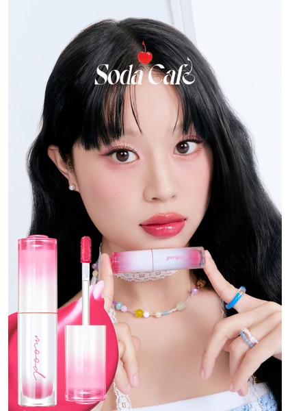Kalıcı, Pigmentli, Parlak Bitişli Tint PERIPERA Ink Mood Glowy Tint 25 Hot Strawberry (Soda Cafe)