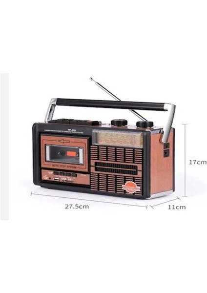 Fp 319U Taşınabilir Hoparlör Retro USB Kart Fm Radyo Kaset Teyp Çalar Playback Pilli Müzik Player fiyatları