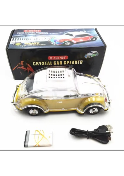 1937 Model Klasik Taksi Araba Kablosuz Bluetooth Hoparlör Speaker Tws Aux Fm Radyo Sd Kart USB modelleri