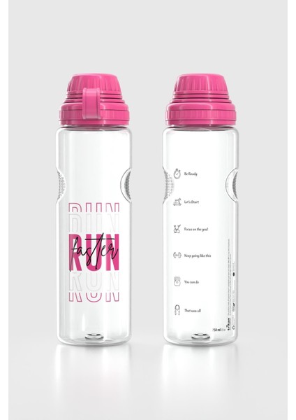 Ege Yazı Desenli 750 ml Tritan Matara 912067 Fuşya fiyatları