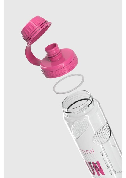 Ege Yazı Desenli 750 ml Tritan Matara 912067 Fuşya fırsatları